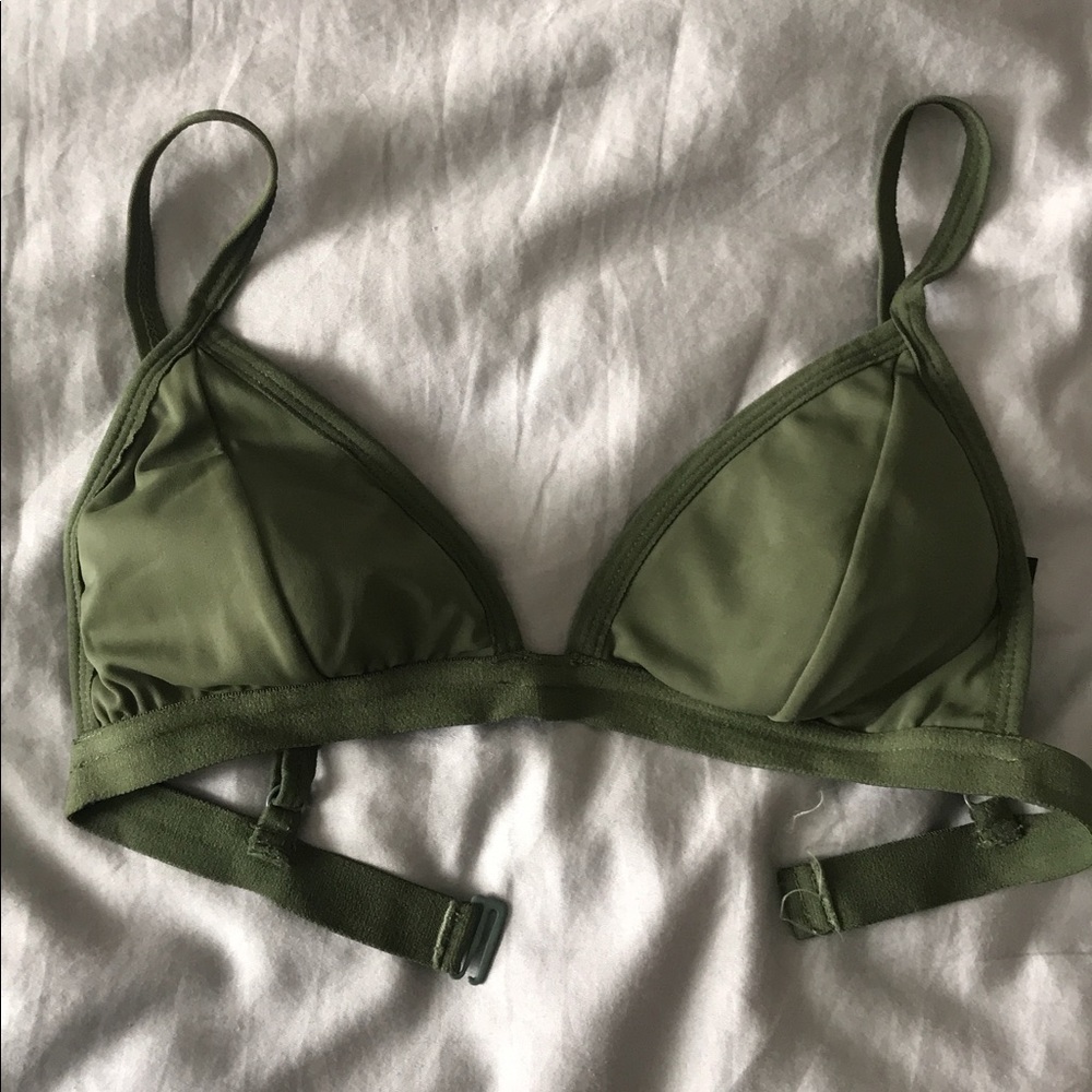 Army Green Bikini Top